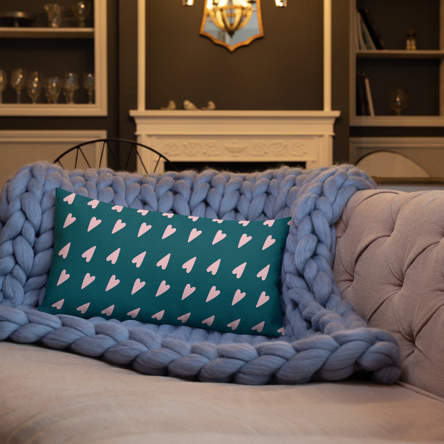Almohada de corazón alargada de primera calidad