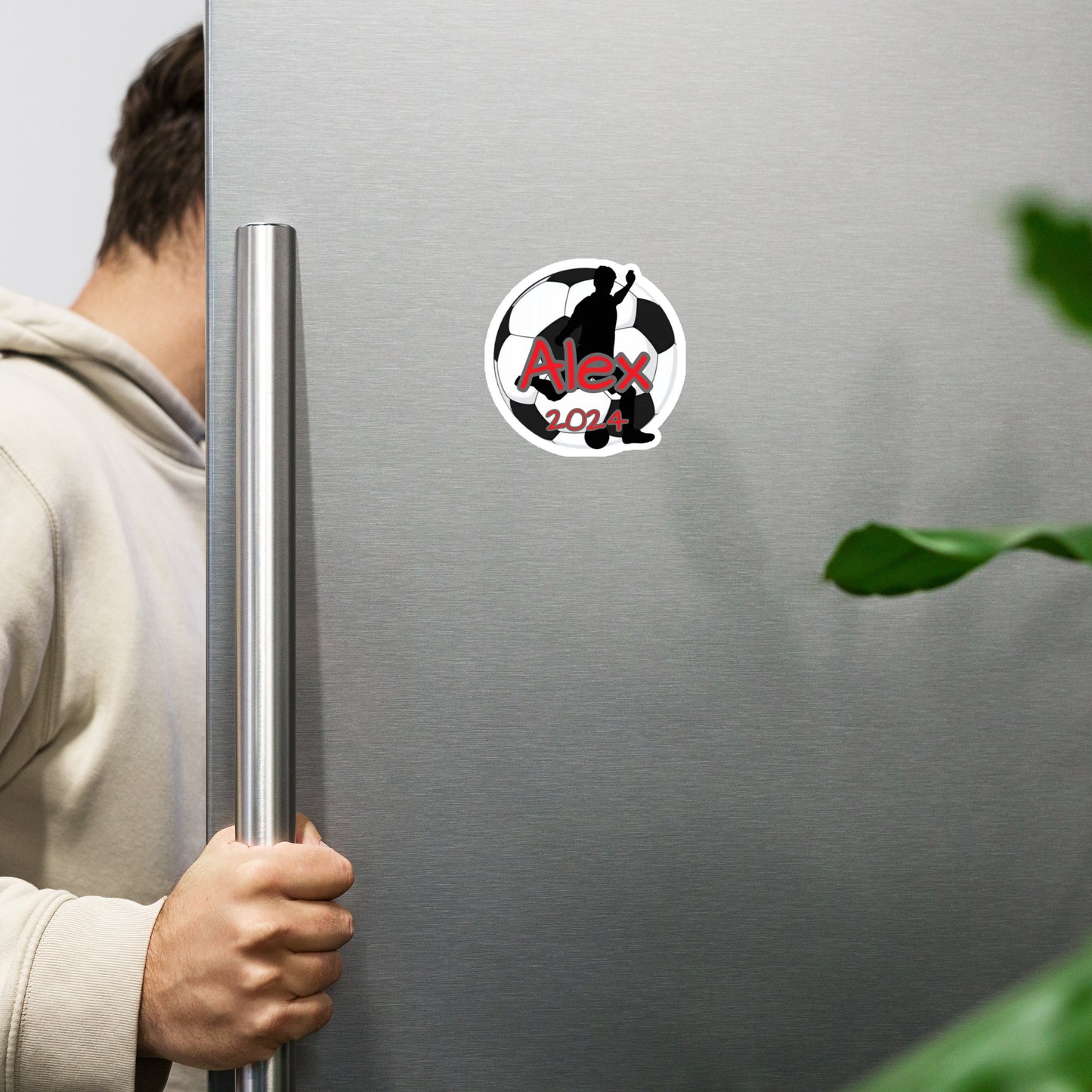 Imán para refrigerador conmemorativo de fútbol personalizado