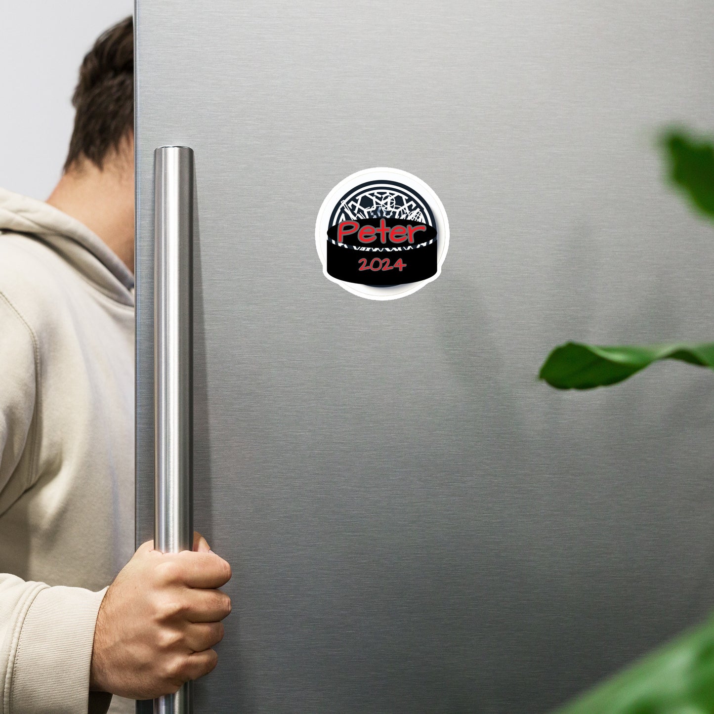 Imán para refrigerador conmemorativo de hockey personalizado