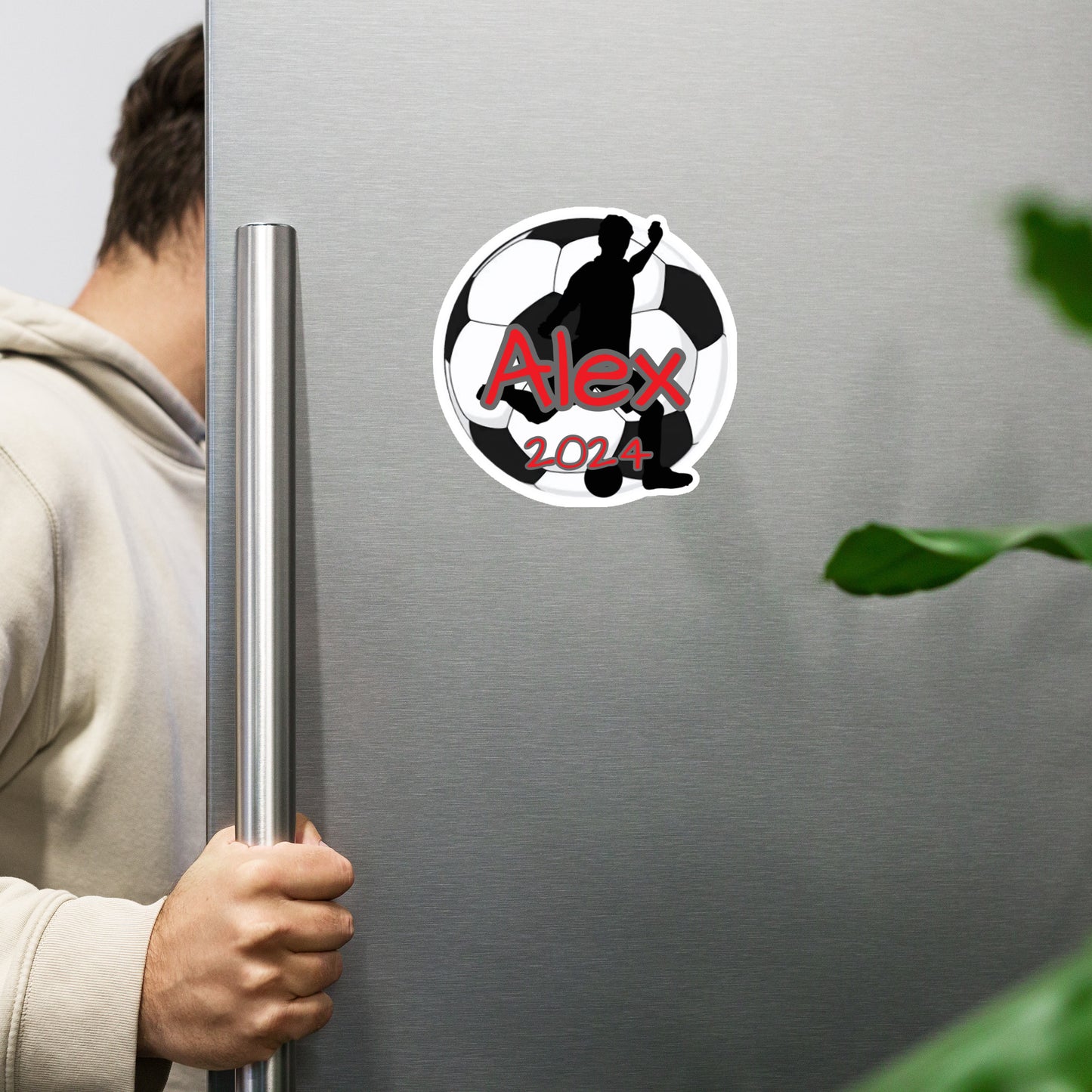 Imán para refrigerador conmemorativo de fútbol personalizado