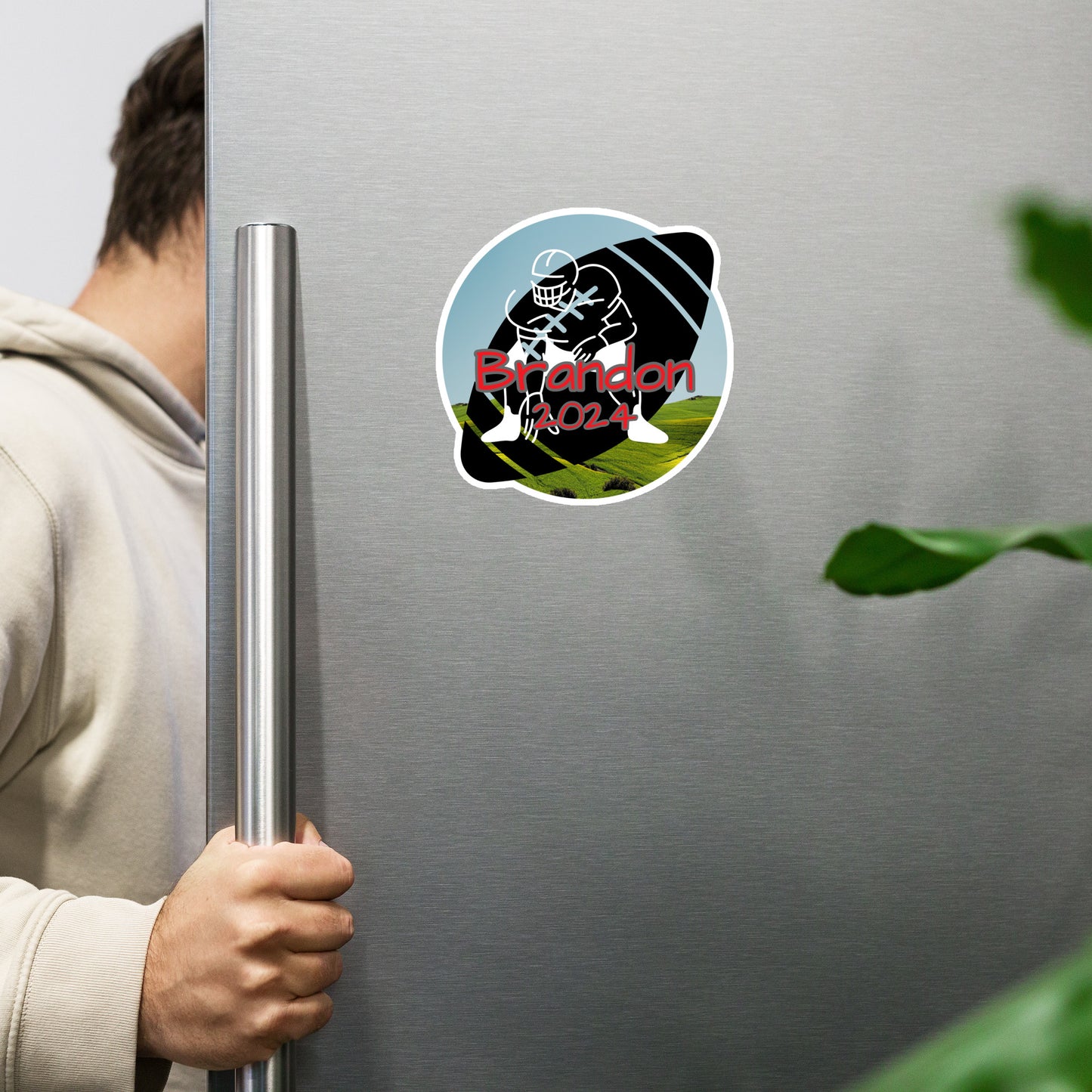 Imán para nevera conmemorativo de fútbol personalizado