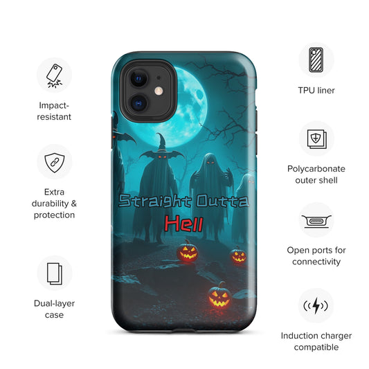 Funda resistente Straight Outta Hell para iPhone®