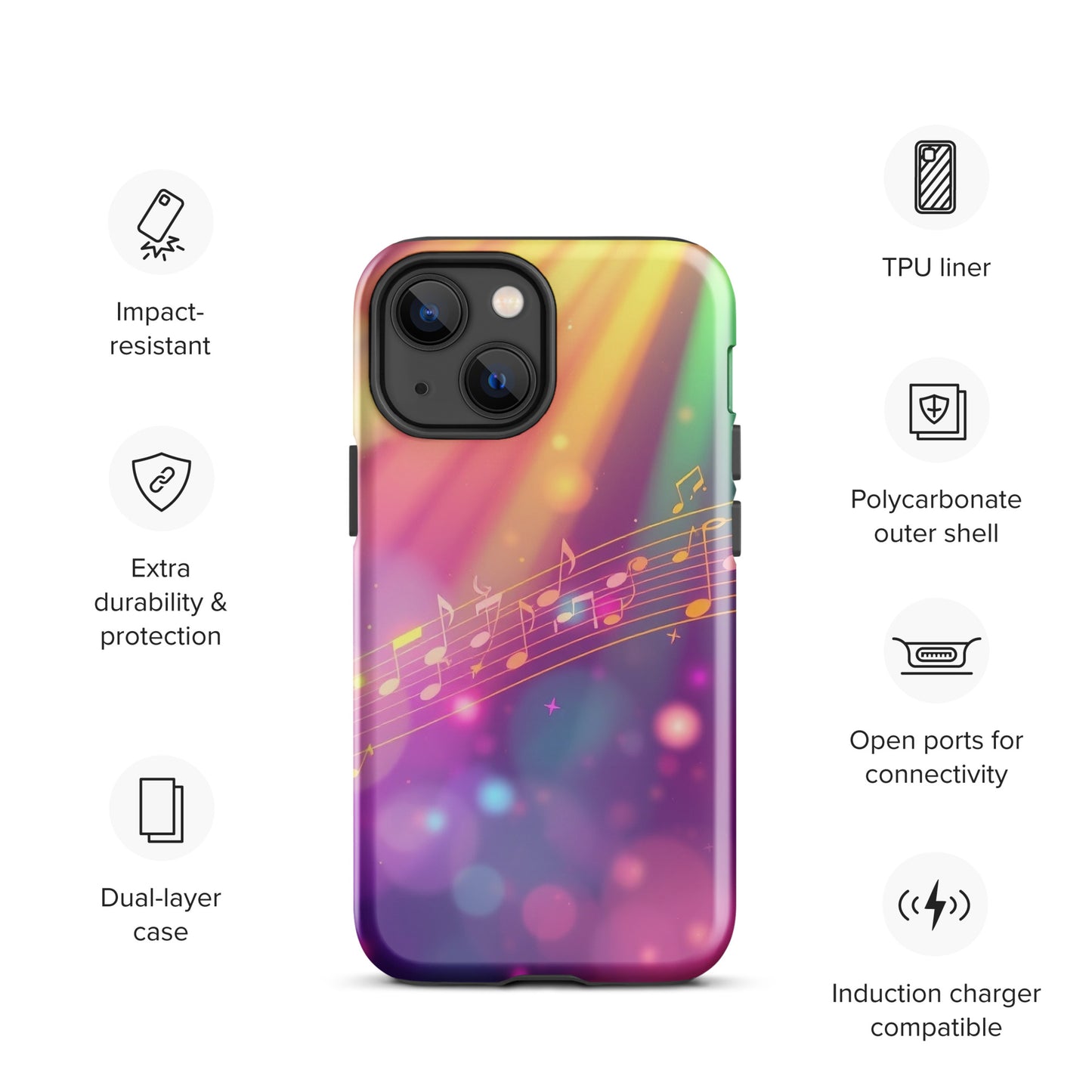 Colorful Musical Clef Tough Case for iPhone®