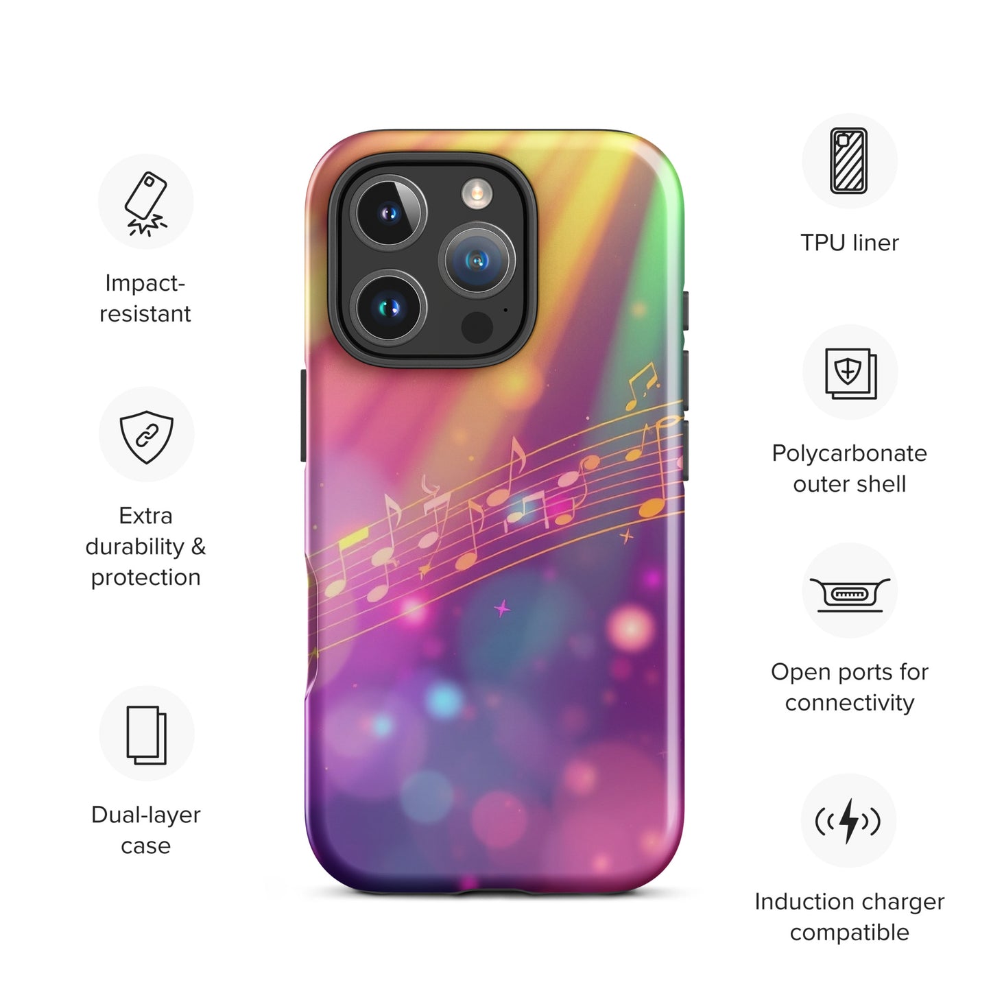 Colorful Musical Clef Tough Case for iPhone®