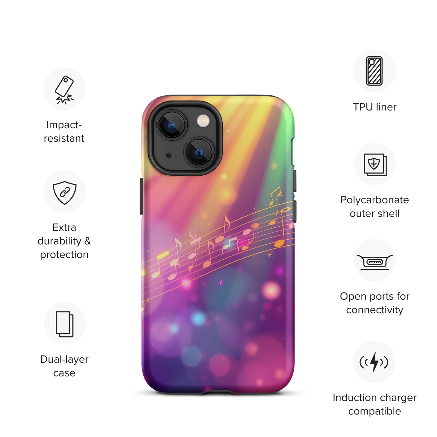 Colorful Musical Clef Tough Case for iPhone®