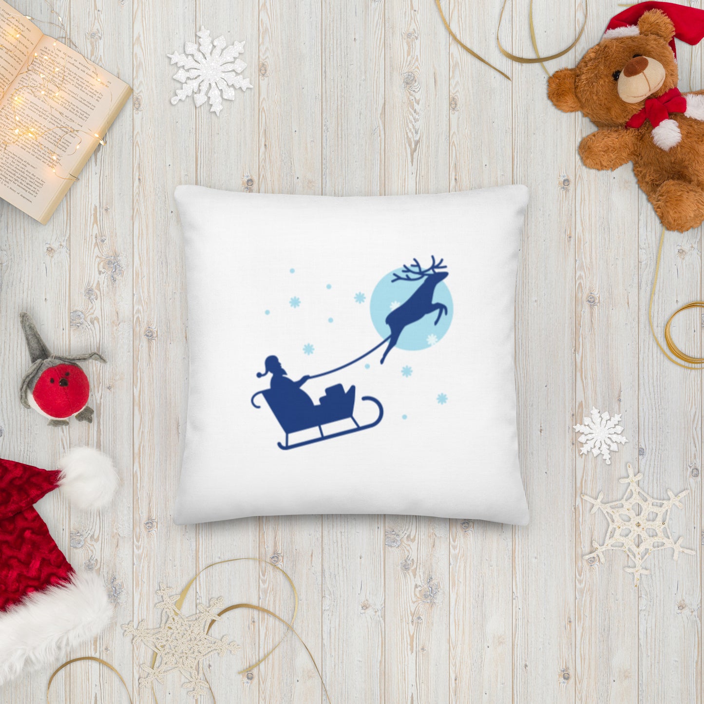 Premium "Santa's Sleigh" Pillow