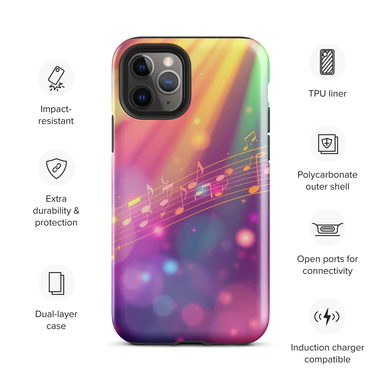 Colorful Musical Clef Tough Case for iPhone®