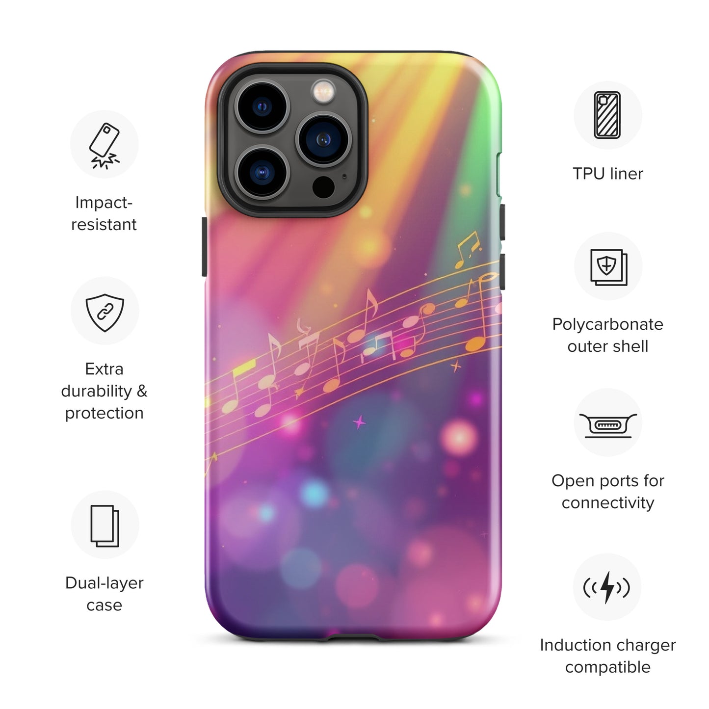 Colorful Musical Clef Tough Case for iPhone®