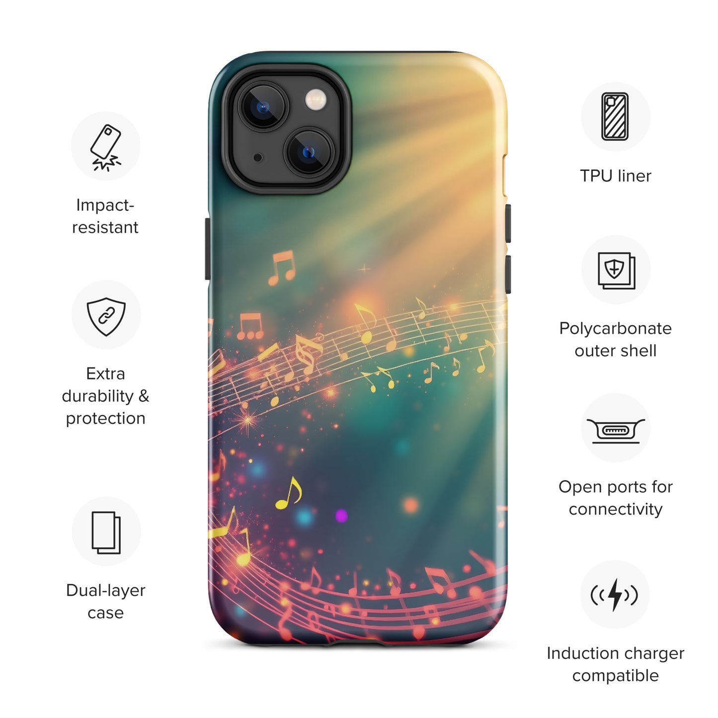 Musical Swirl Tough Case for iPhone®