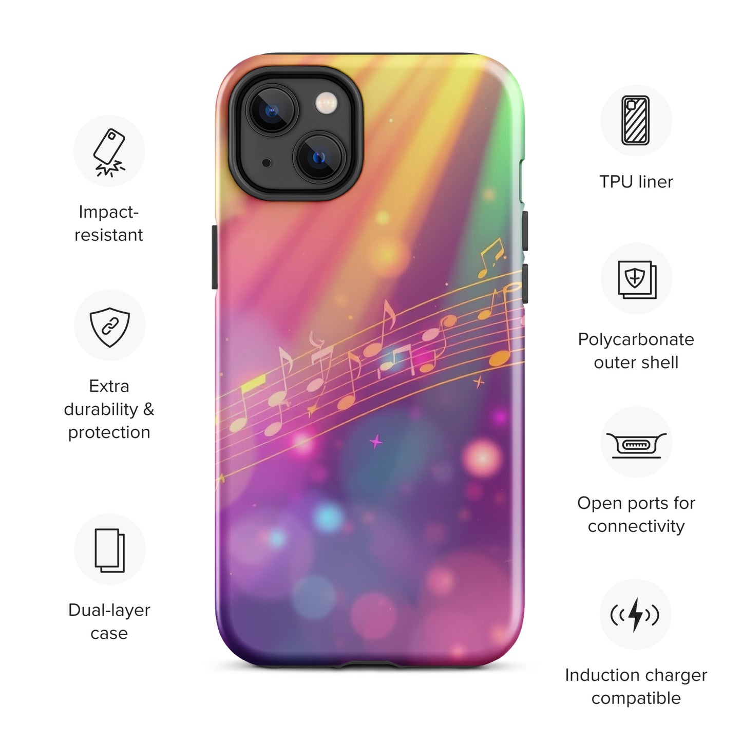 Colorful Musical Clef Tough Case for iPhone®