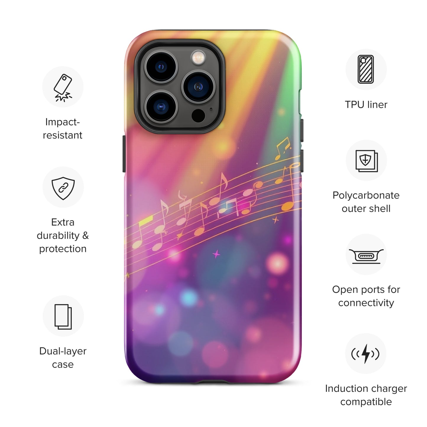 Colorful Musical Clef Tough Case for iPhone®