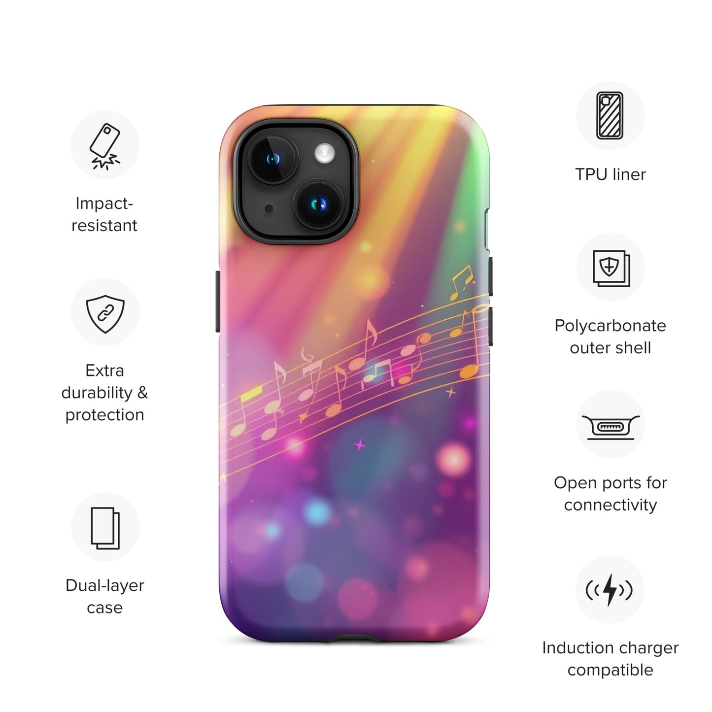 Colorful Musical Clef Tough Case for iPhone®