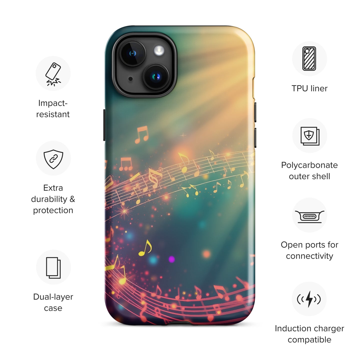 Musical Swirl Tough Case for iPhone®