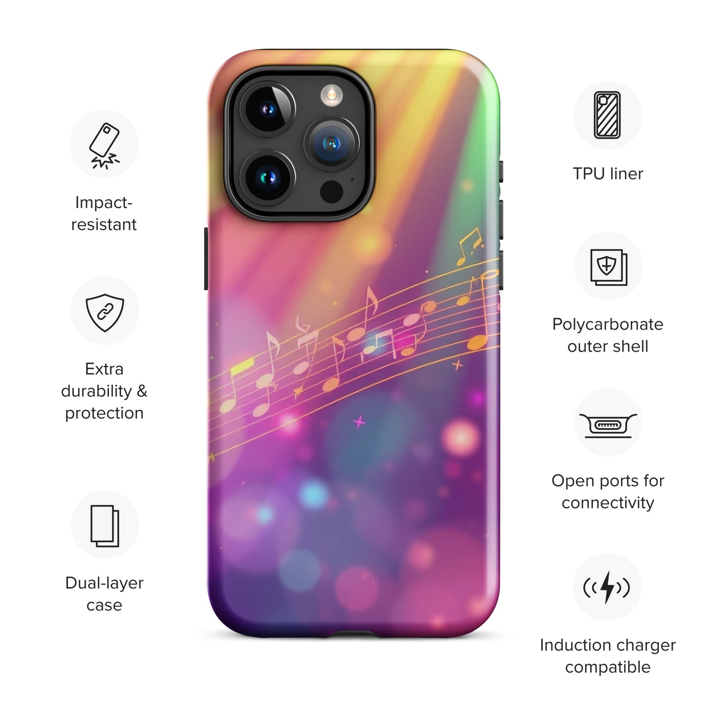 Colorful Musical Clef Tough Case for iPhone®