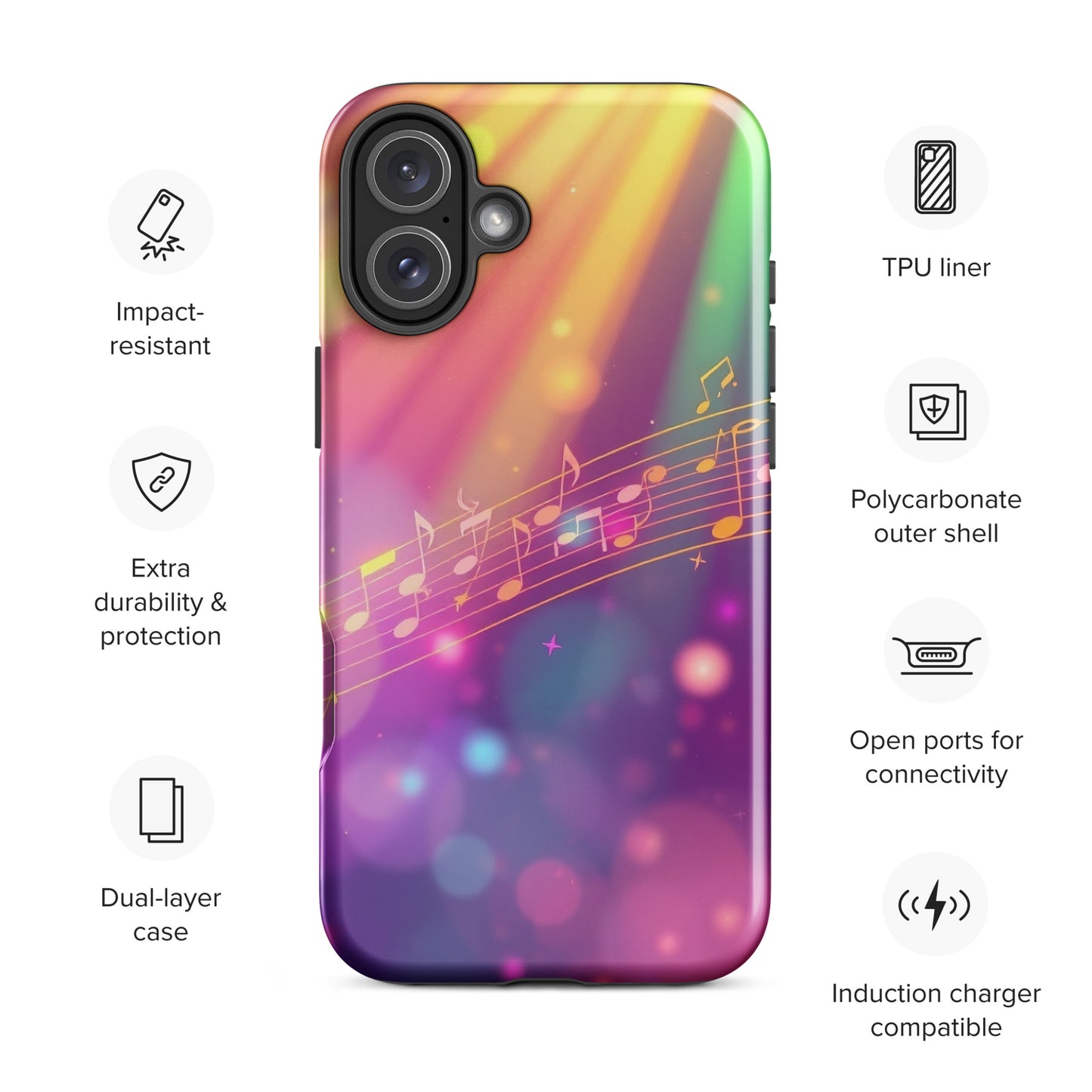 Colorful Musical Clef Tough Case for iPhone®