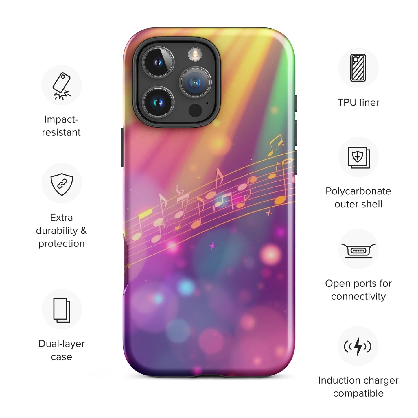 Colorful Musical Clef Tough Case for iPhone®