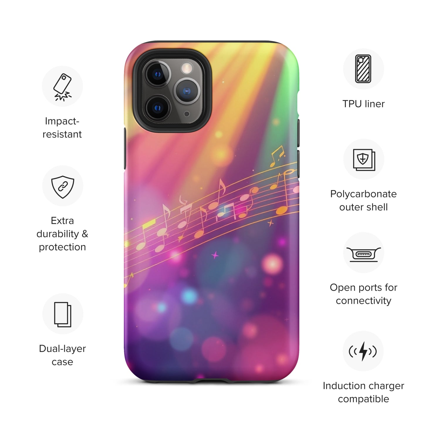 Colorful Musical Clef Tough Case for iPhone®