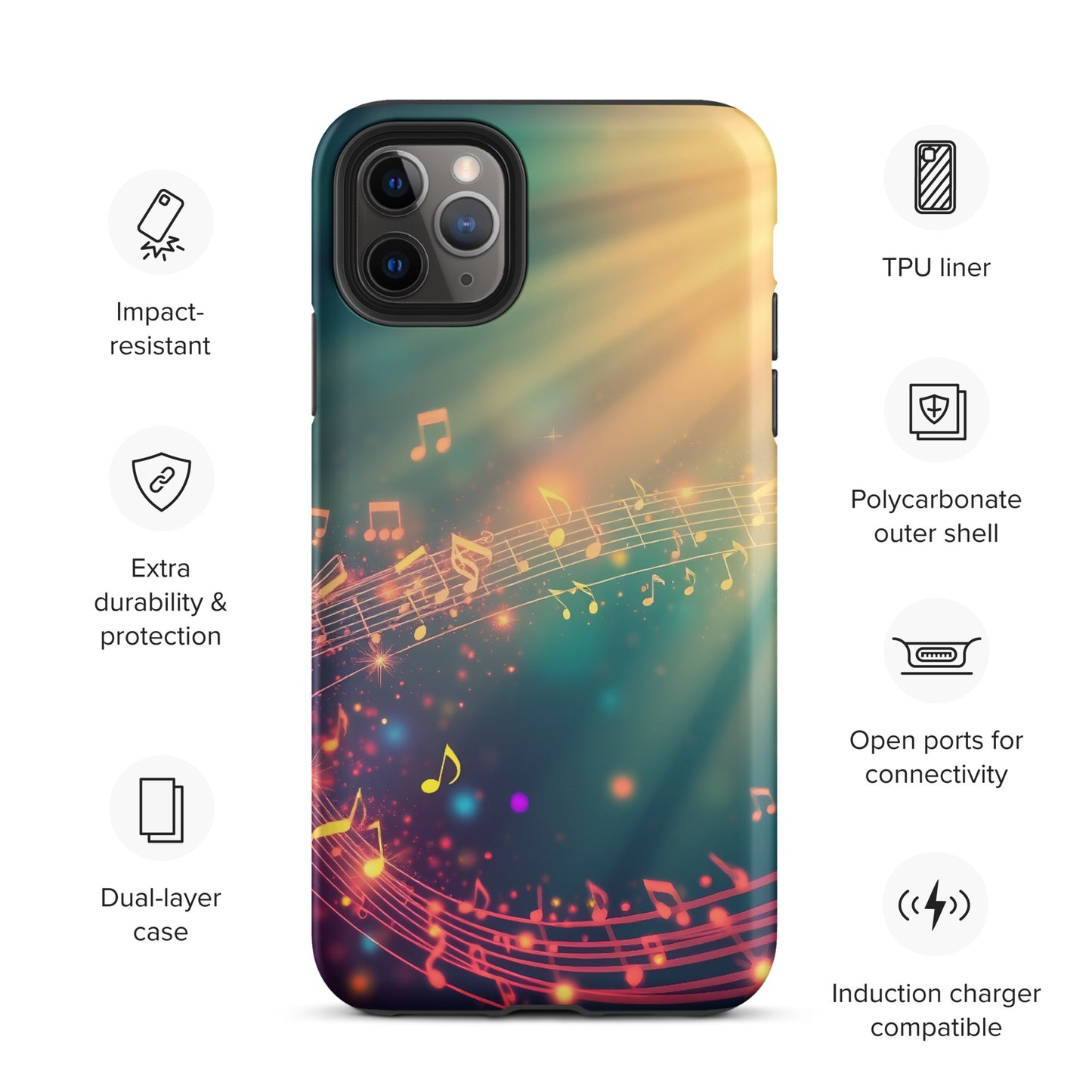 Musical Swirl Tough Case for iPhone®