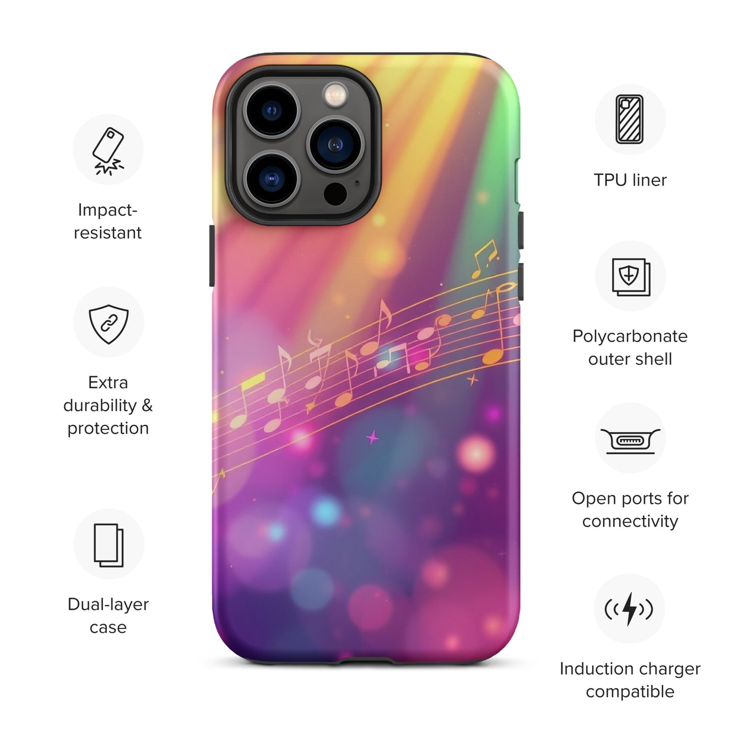 Colorful Musical Clef Tough Case for iPhone®