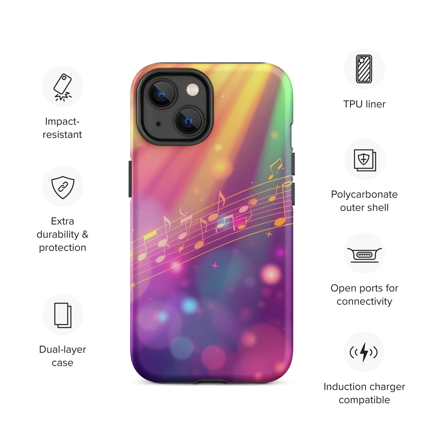 Colorful Musical Clef Tough Case for iPhone®