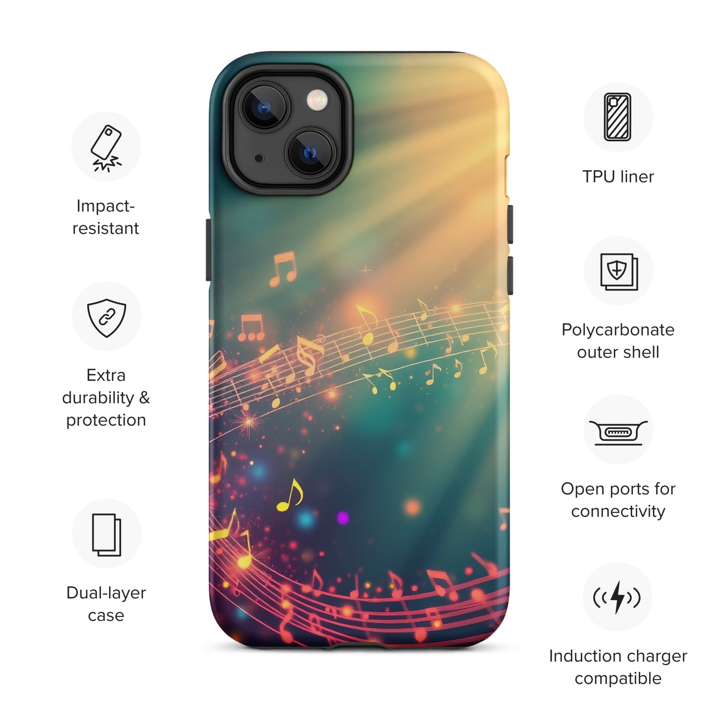 Musical Swirl Tough Case for iPhone®