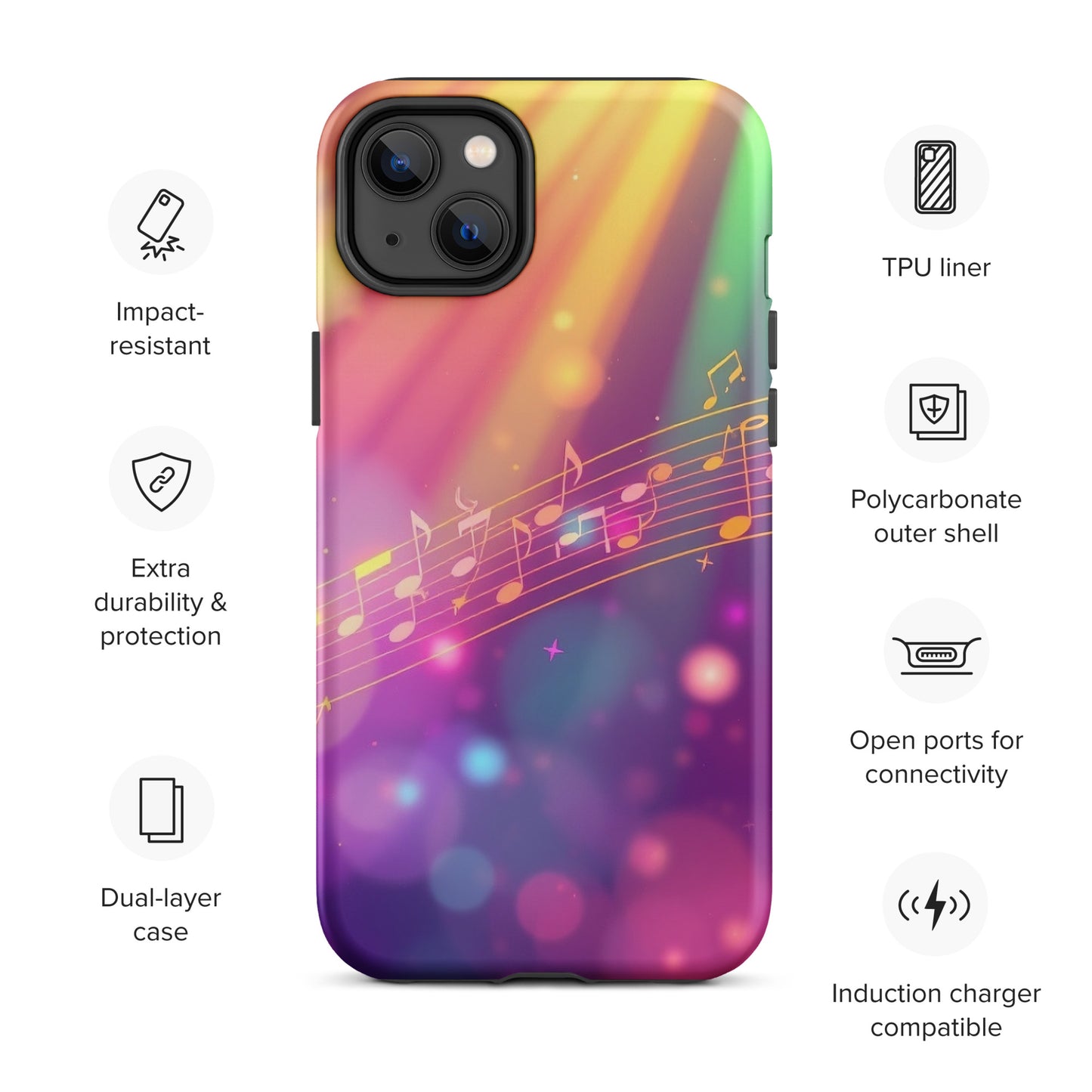 Colorful Musical Clef Tough Case for iPhone®