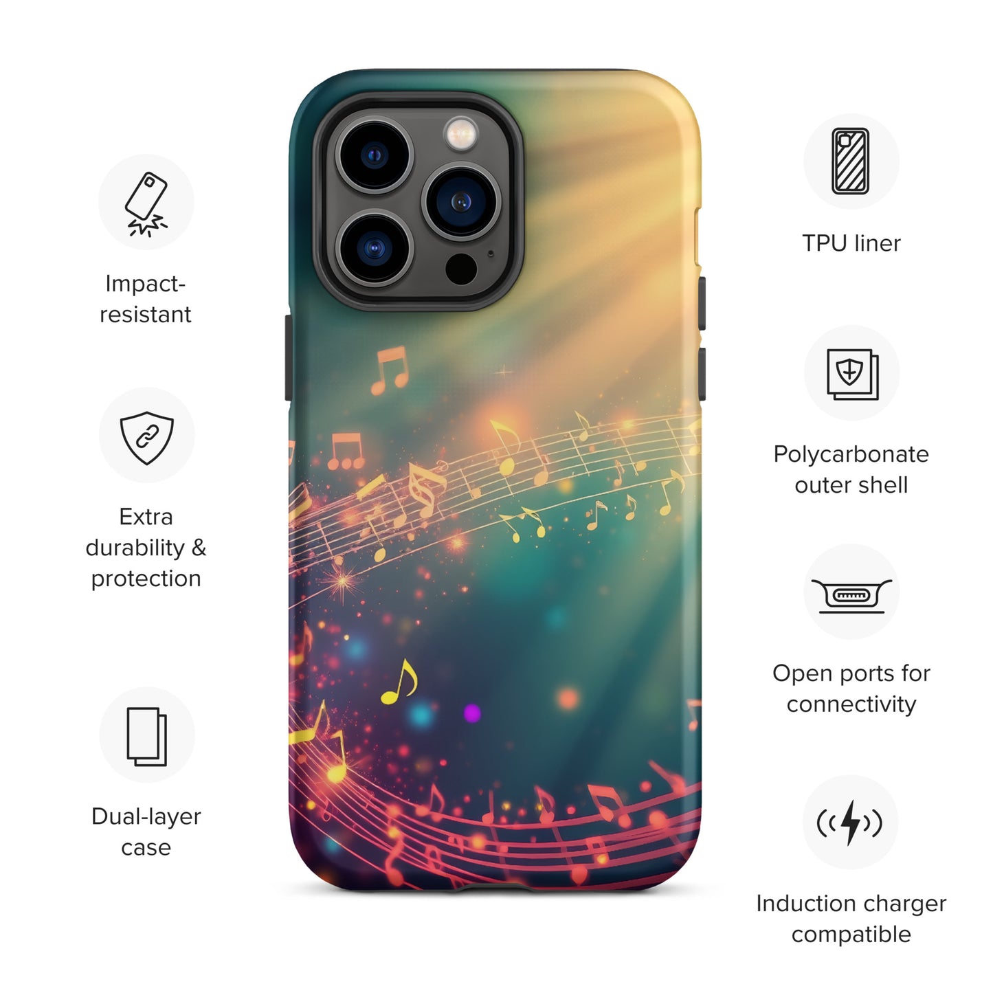 Musical Swirl Tough Case for iPhone®