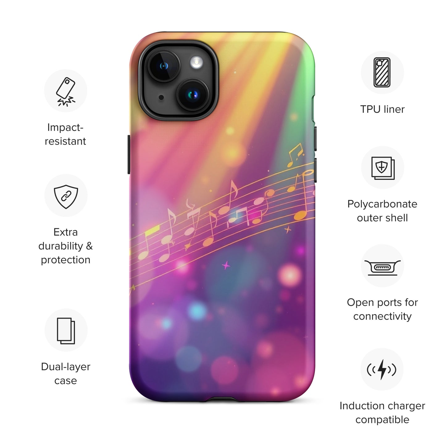 Colorful Musical Clef Tough Case for iPhone®