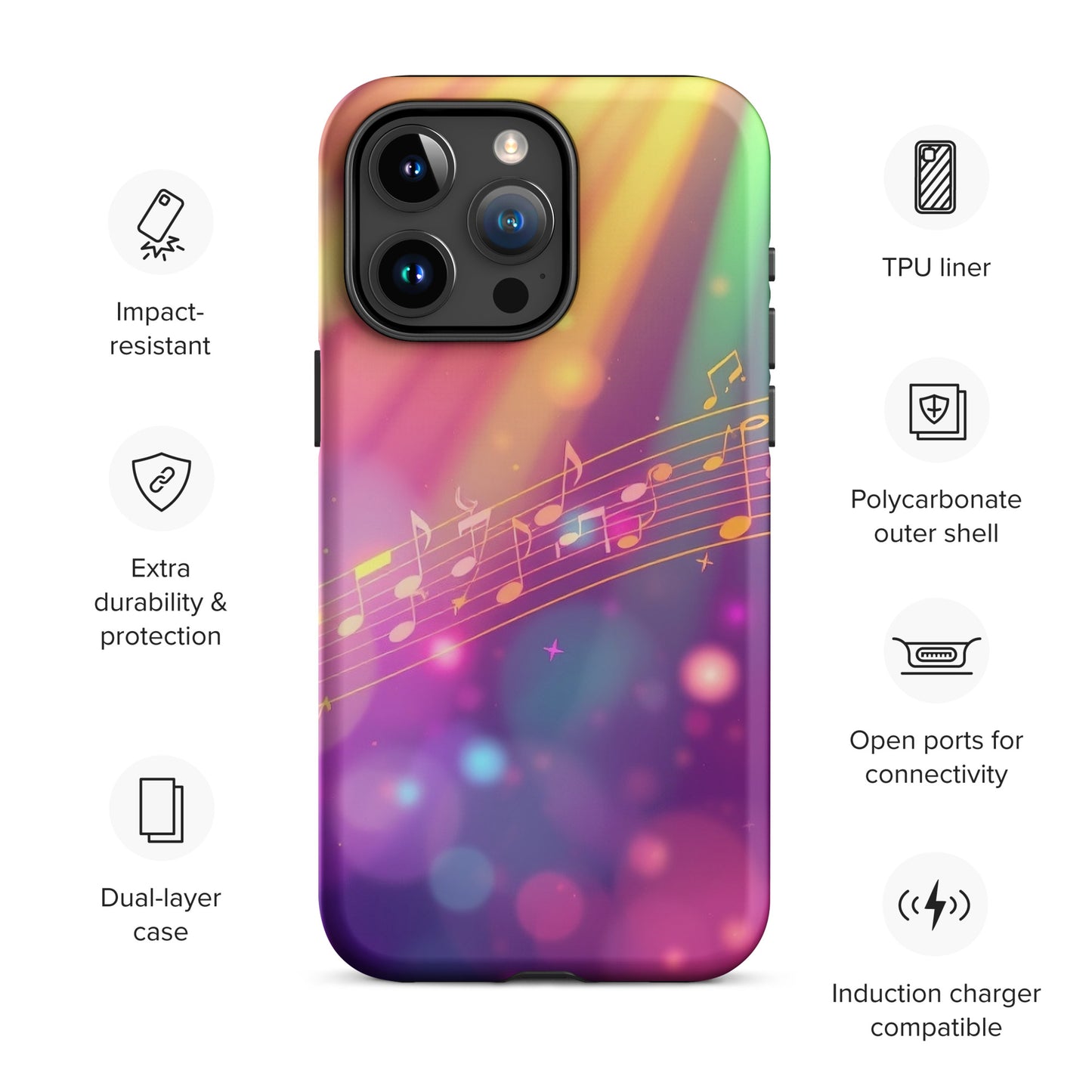 Colorful Musical Clef Tough Case for iPhone®