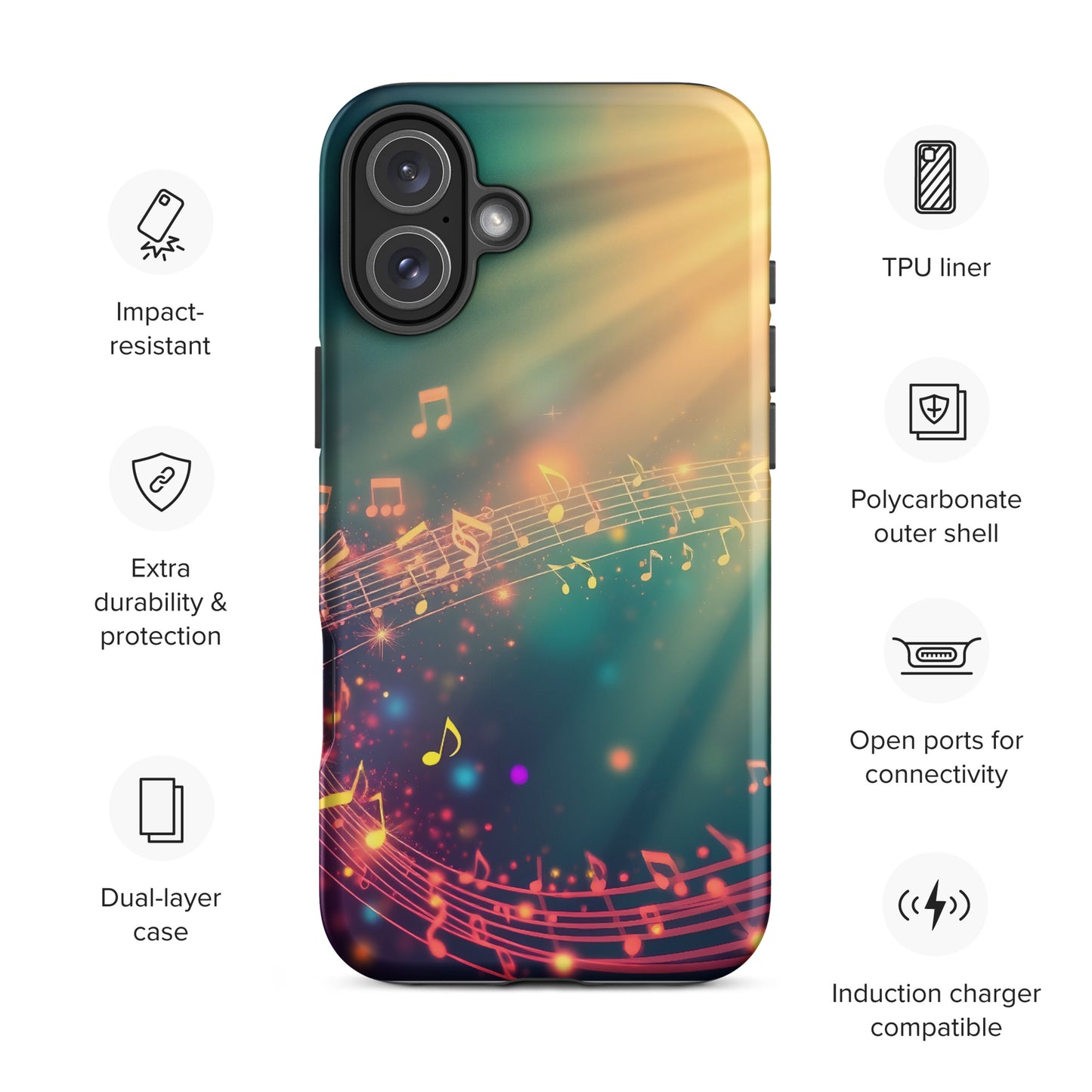 Musical Swirl Tough Case for iPhone®