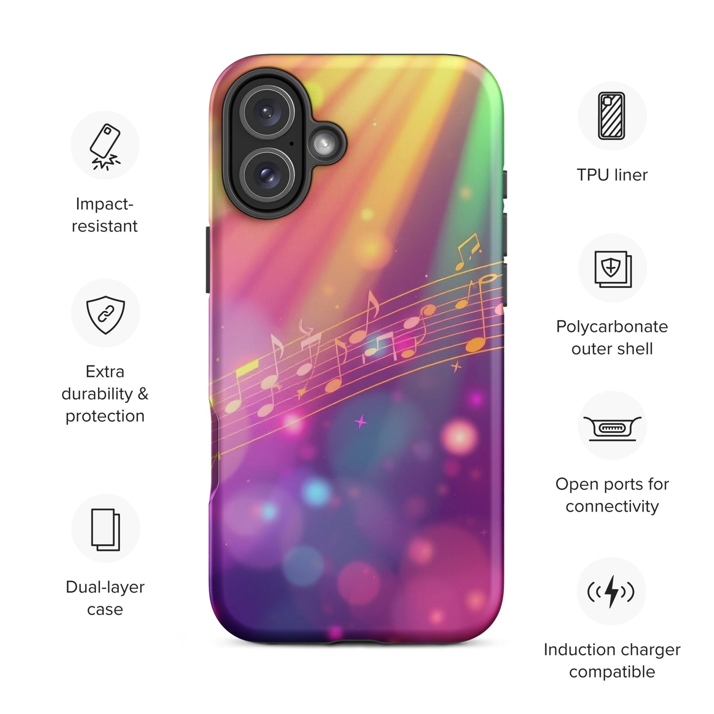 Colorful Musical Clef Tough Case for iPhone®