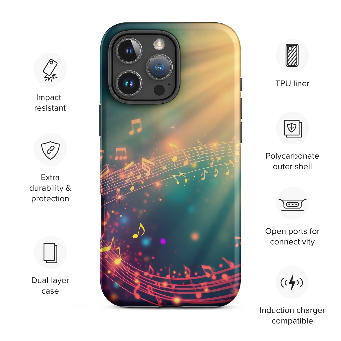 Musical Swirl Tough Case for iPhone®