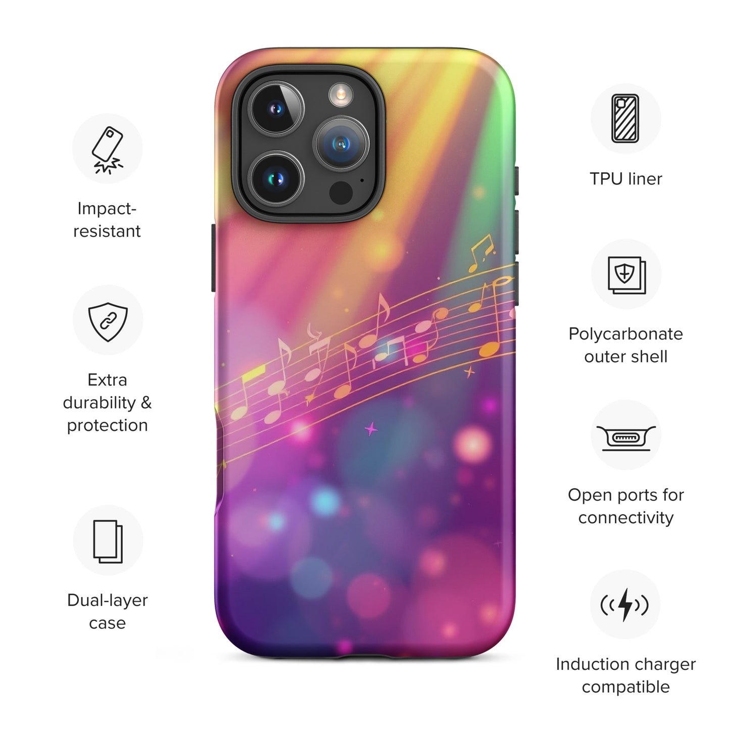 Colorful Musical Clef Tough Case for iPhone®